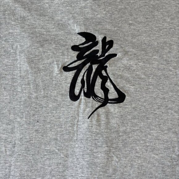 vintage 90s quiksilver Button Up Polo Shirt Mens L Grey Embroidered Japan Logo - Picture 11 of 11